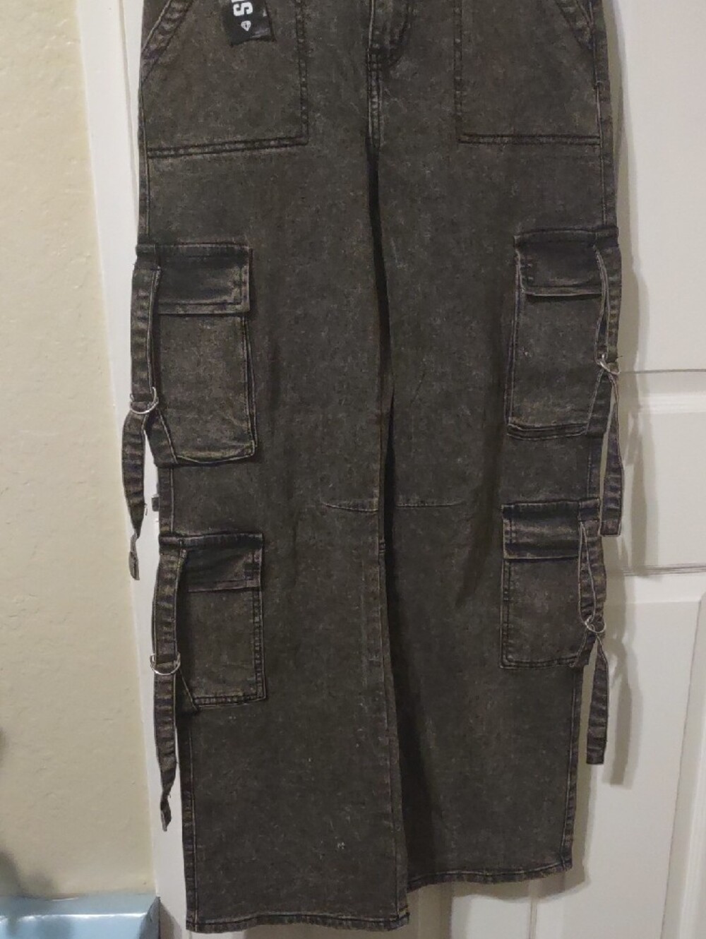 VIP Washed Black Utility Cargo Pants - Picture 3 of 7